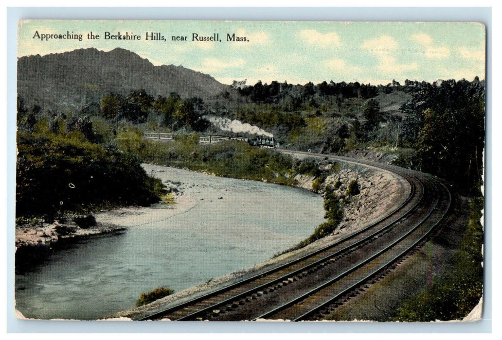c1910 Approaching the Berkshire Hills Near Russell Massachusetts MA Postcard