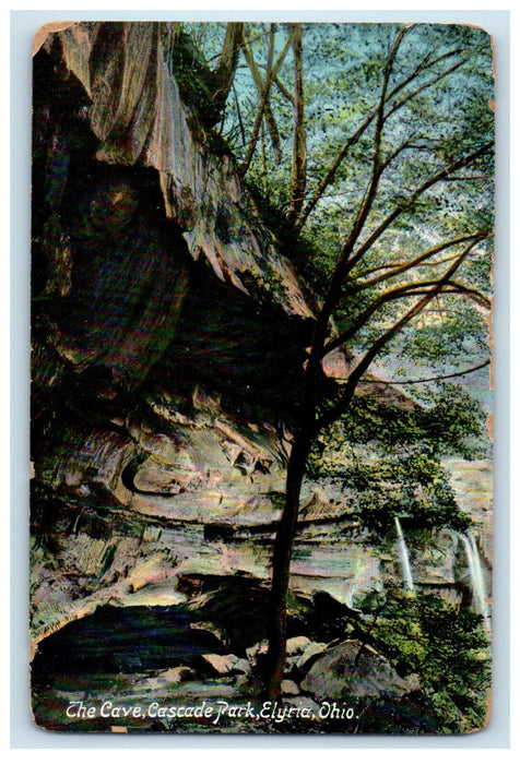 c1910 The Cove, Cascade Park, Elyria Ohio OH Posted Antique Postcard