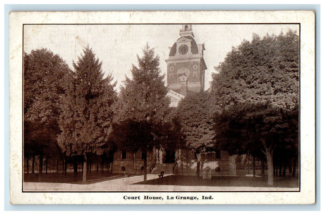 c1910 Court House, La Grange Indiana IN Unposted Antique Postcard