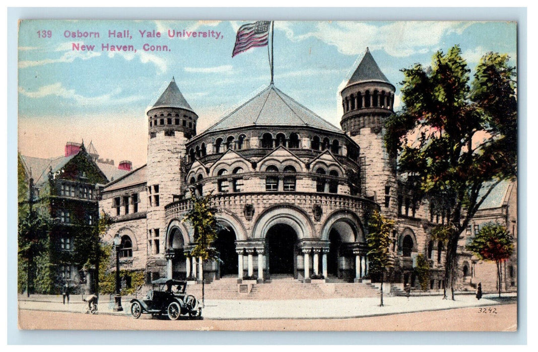 c1910 Osborn Hall Yale University New Haven Connecticut CT Antique Postcard
