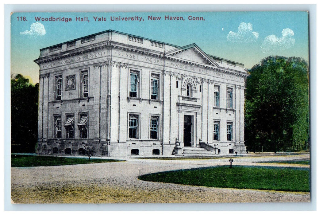c1910 Woodbridge Hall Yale University New Haven Connecticut CT Postcard