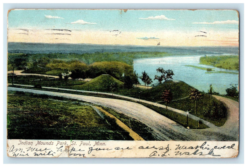 1907 Indian Mounds Park, St. Paul Minnesota MN Morganfield KY Postcard