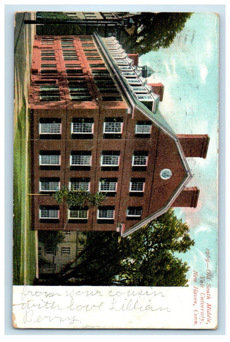 1906 Old South Middle Yale University New Haven Connecticut CT Antique Postcard