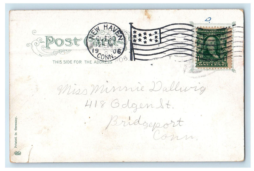 1906 Old South Middle Yale University New Haven Connecticut CT Antique Postcard