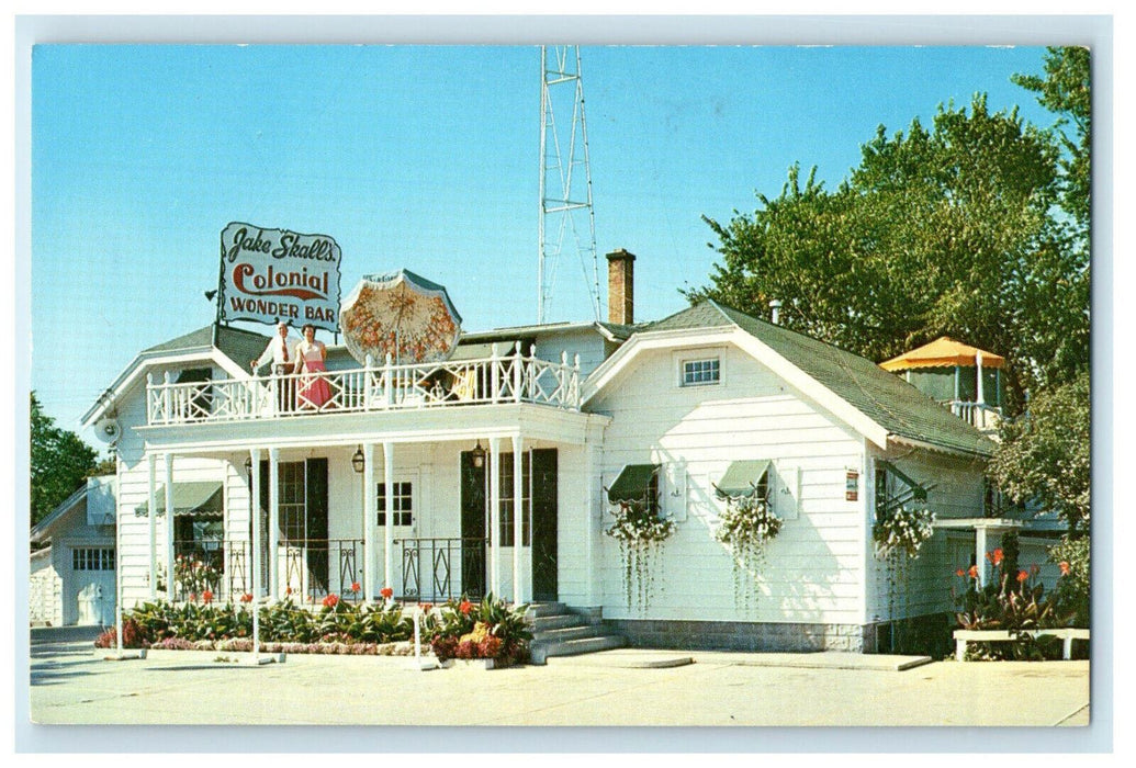 c1960 Skalls Colonial Wonder Bar Appleton Wisconsin WI Advertising Postcard