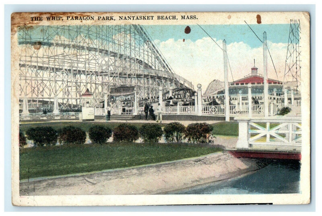 1912 The Whip Paragon Park Nantasket Beach, Massachusetts MA Postcard