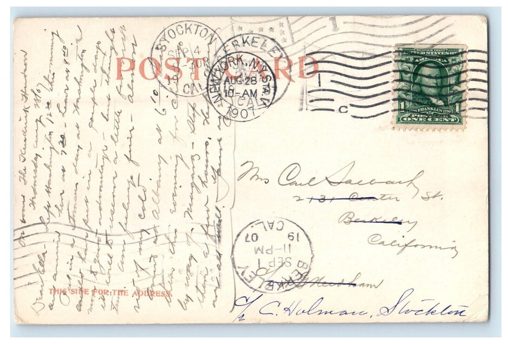 1907 Dining Hall Yale University New Haven Connecticut CT Antique Postcard