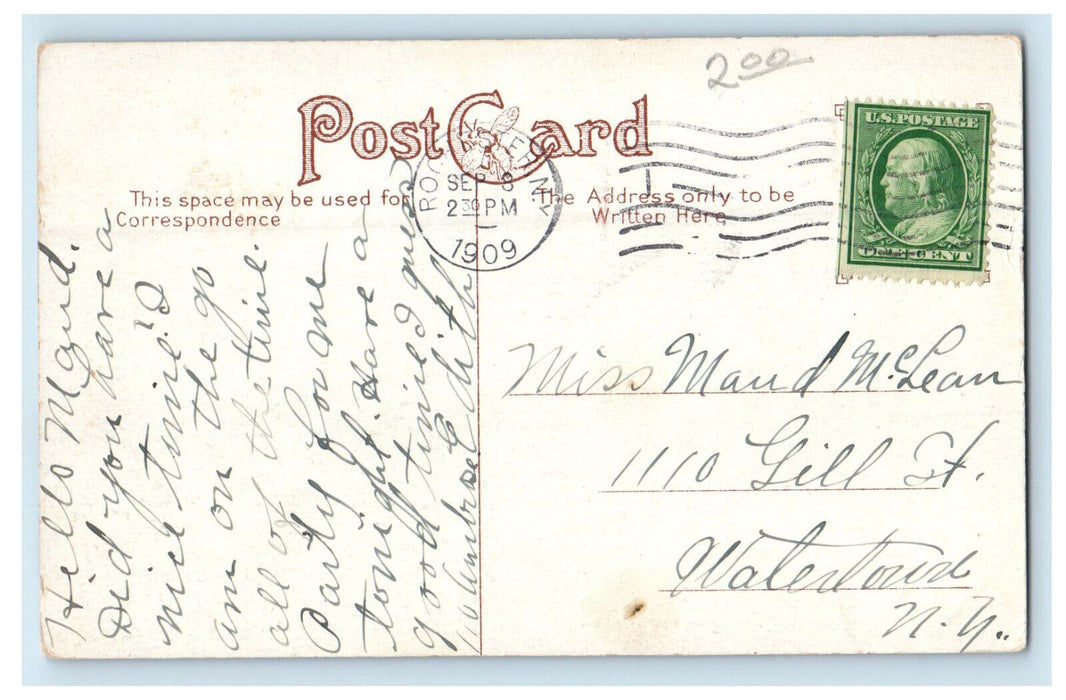1909 New Armory Rochester New York NY Posted Antique Postcard
