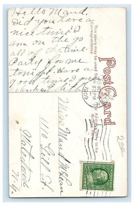 1909 New Armory Rochester New York NY Posted Antique Postcard