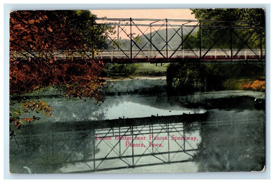 c1910's Lenon Bridge Near Panora Speedway Panora Iowa IA Antique Postcard