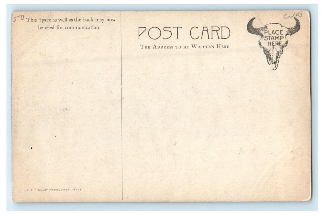 c1910's An Introduction To Civilization Man Horse Fighting Antique Postcard
