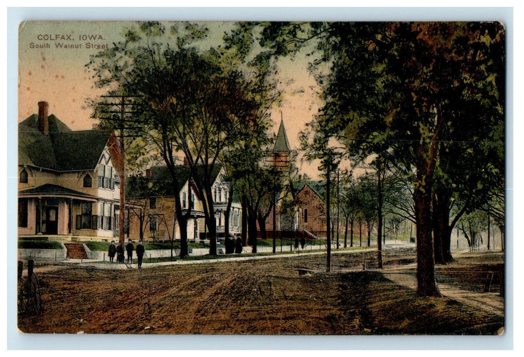 1912 South Walnut Street, Colfax Iowa IA Posted Antique PCK Series Postcard