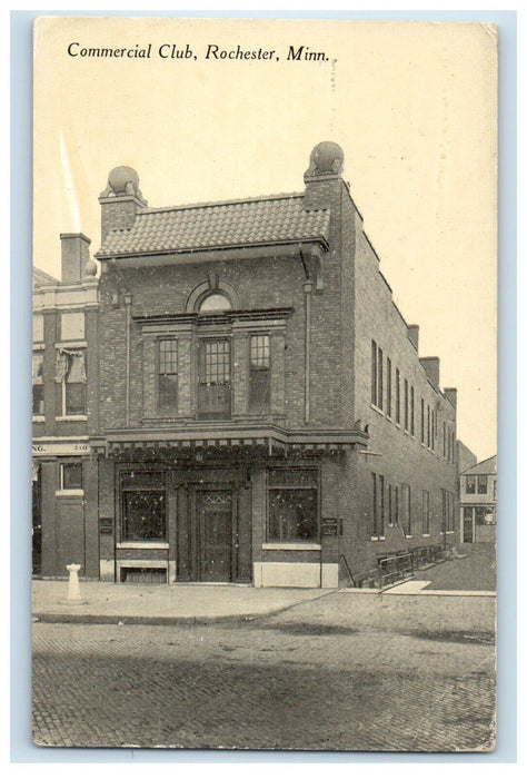 View Of Commercial Club Rochester Minnesota MN Unposted Postcard