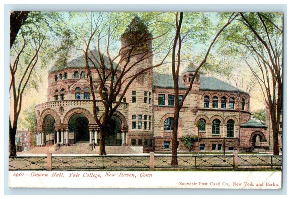 c1905 Osborn Hall Yale College New Haven Connecticut CT Antique Postcard