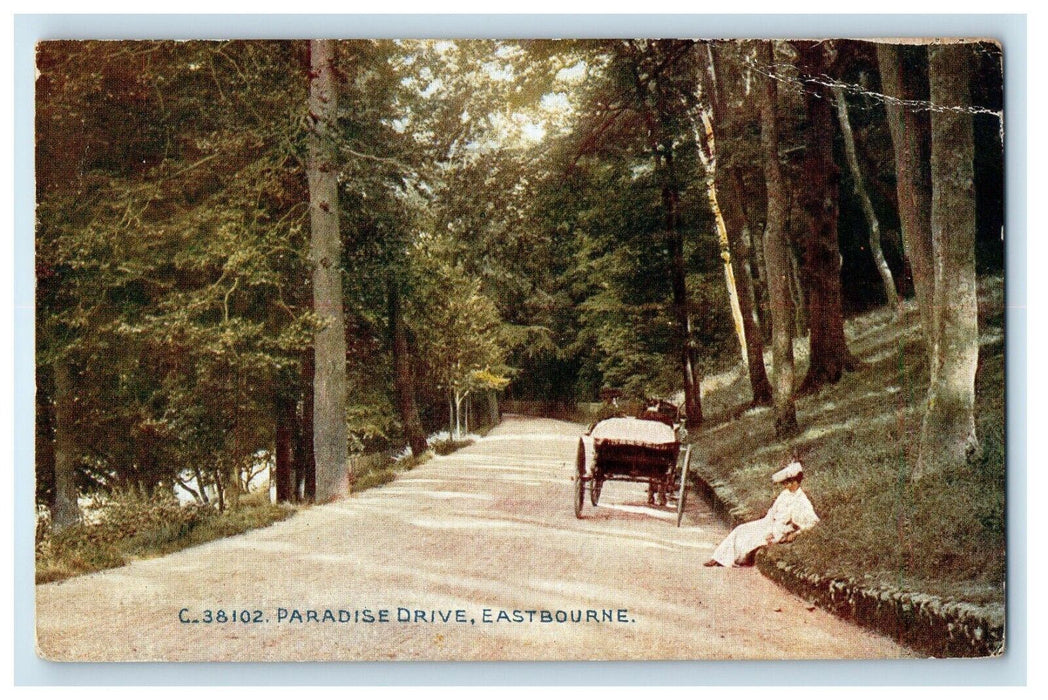 1924 View Of Paradise Drive Eastbourne England United Kingdom UK Postcard