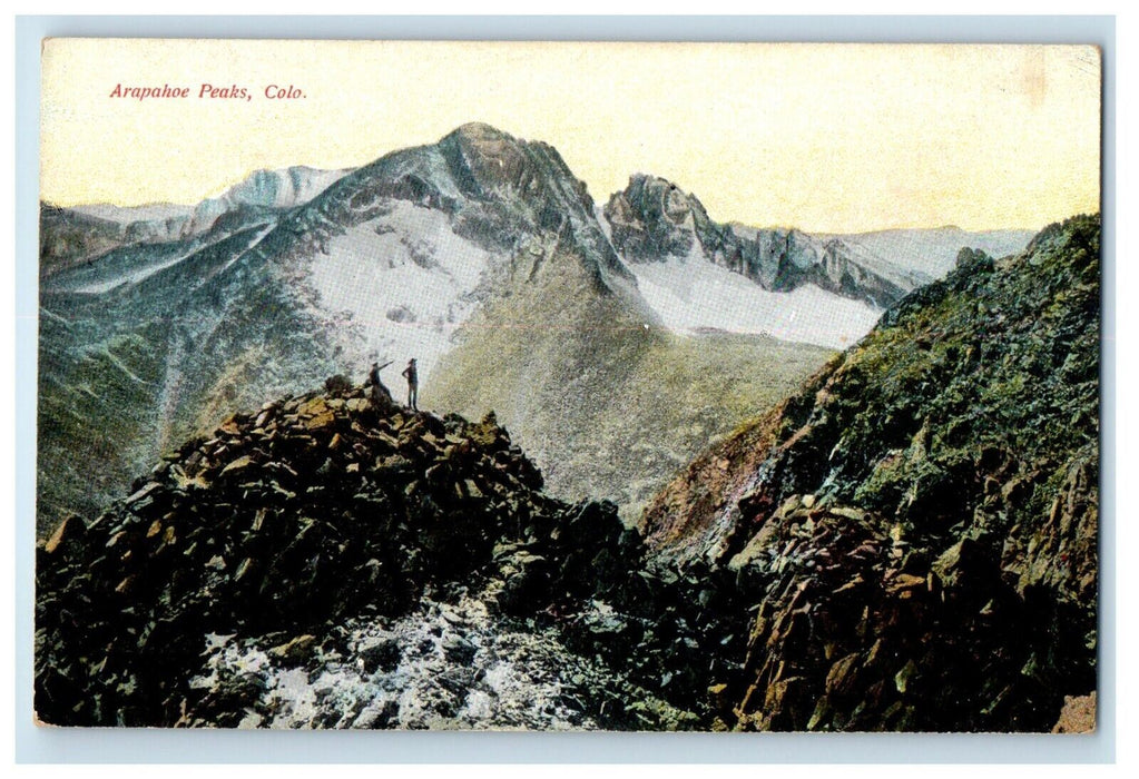 c1910's View Of Arapahoe Peaks Colorado CO Unposted Antique Postcard