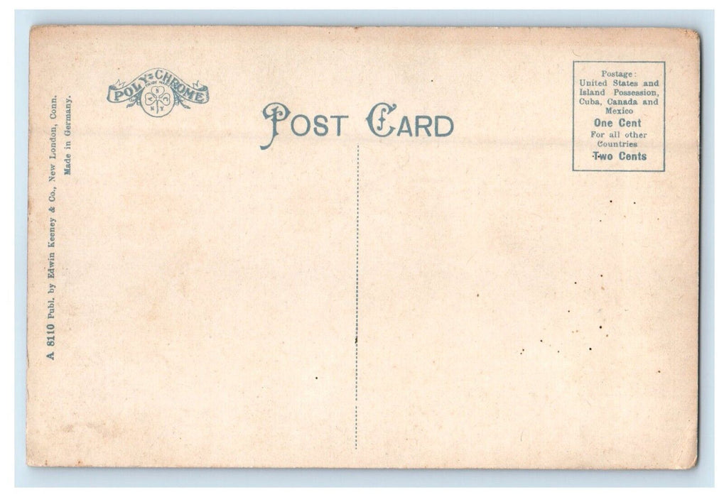 c1910's The Finish Of The Harvard And Yale Boat Race New London CT Postcard