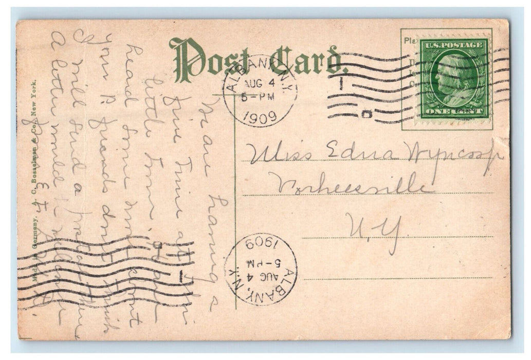1909 State Armory, Albany New York NY Antique Posted AC Bosselman & Co. Postcard