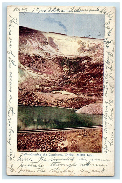 1906 Crossing The Continental Divide Moffat Line Lehman Colorado CO Postcard