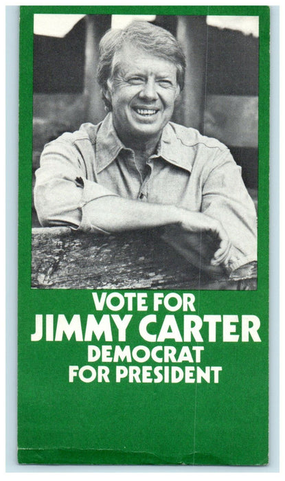 c1970 Vote For Jimmy Carter Democrat For President Political Postcard