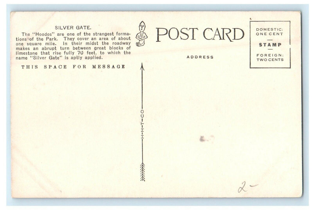 c1910's Silver Gate Horse & Buggy Yellowstone National Park Wyoming WY Postcard