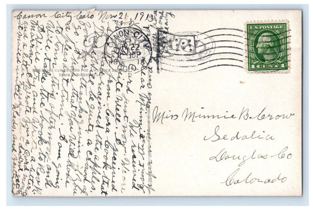 1913 The Ice Palace on Summit of Mt. McClellan Colorado CO Posted Postcard