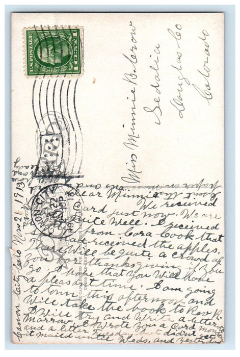 1913 The Ice Palace on Summit of Mt. McClellan Colorado CO Posted Postcard