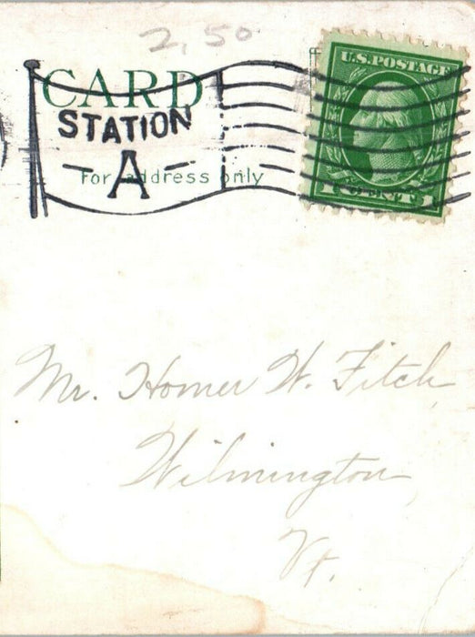 c1920s Paul Revere's Ride Boston, Massachusetts MA Posted Cancel Postcard