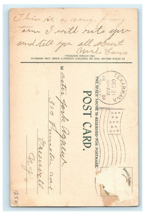 1908 State Line Avenue Looking North Texarkana Arkansas AR Postcard
