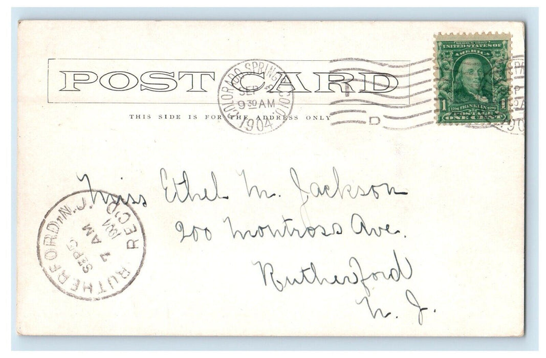 1904 Balanced Rock Garden Of The Gods Colorado Springs CO Antique Postcard