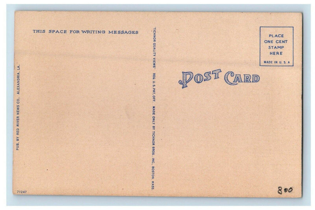 c1940's Post Exchange Camp Louisiana LA, Army Military Camp WWII Postcard