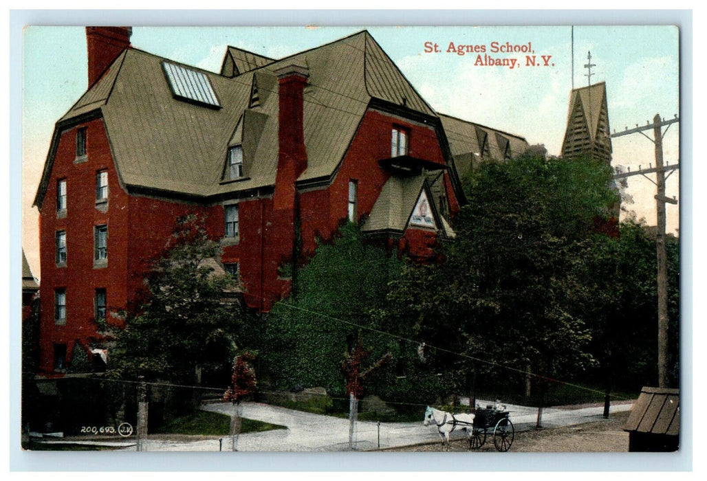 1910 St Agnes School, Albany New York NY Posted Antique Postcard