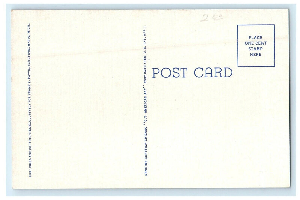 c1940's Steamer Farrell Flagship Of Pittsburgh S.S Co. Soo Michigan MI Postcard