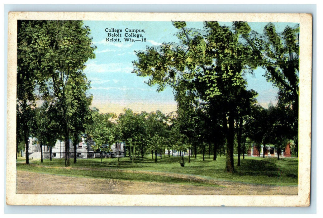 1932 College Campus, Beloit College, Beloit Wisconsin WI Posted Vintage Postcard