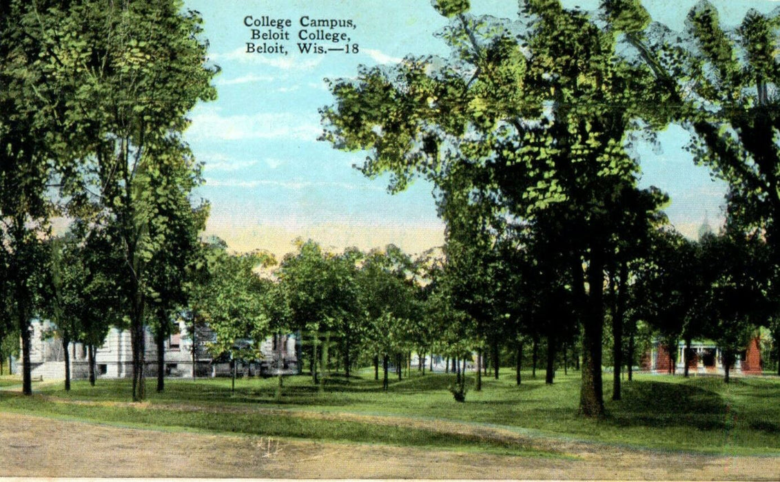 1932 College Campus, Beloit College, Beloit Wisconsin WI Posted Vintage Postcard