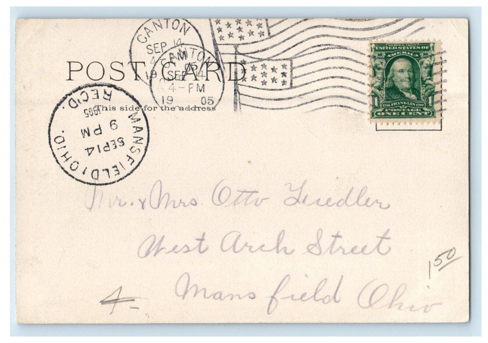 1905 The Post Office Canton Ohio OH Posted Antique Postcard