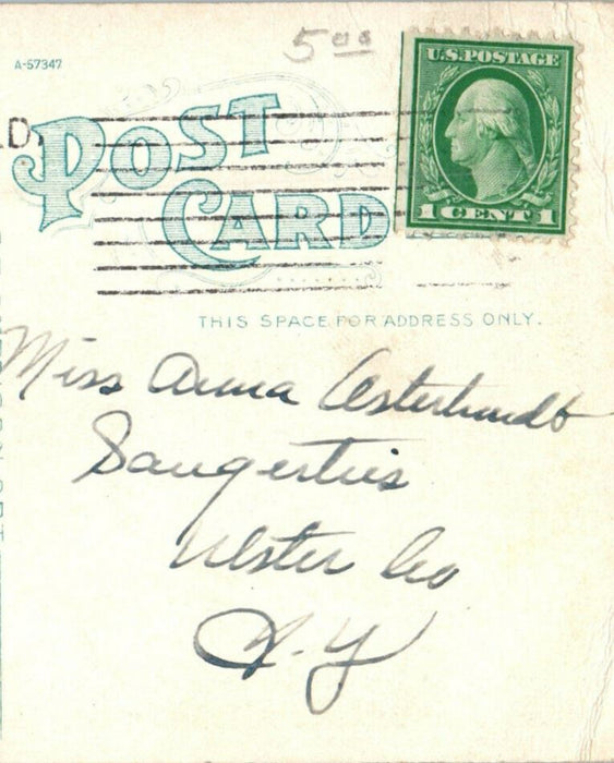 1916 Weldon Hotel, Greenfield, Massachusetts MA Posted Antique Postcard