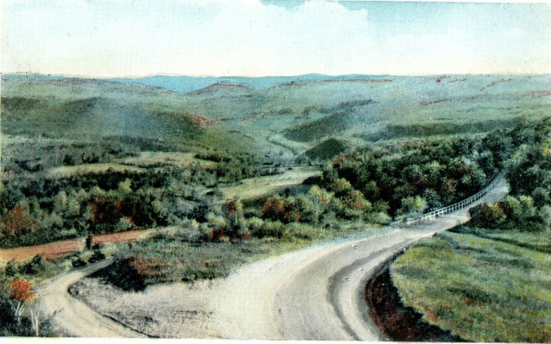 c1920s Mohawk Trail, Deerfield Valley from Whitcomb Summit, Unposted Postcard