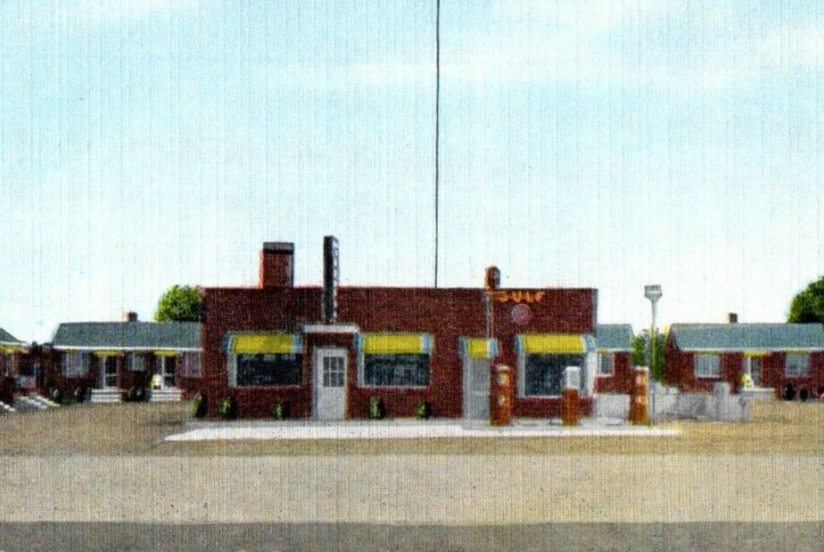 c1940's Henderson's Motor Villa Motel And Coffee Shop Batesburg SC Postcard