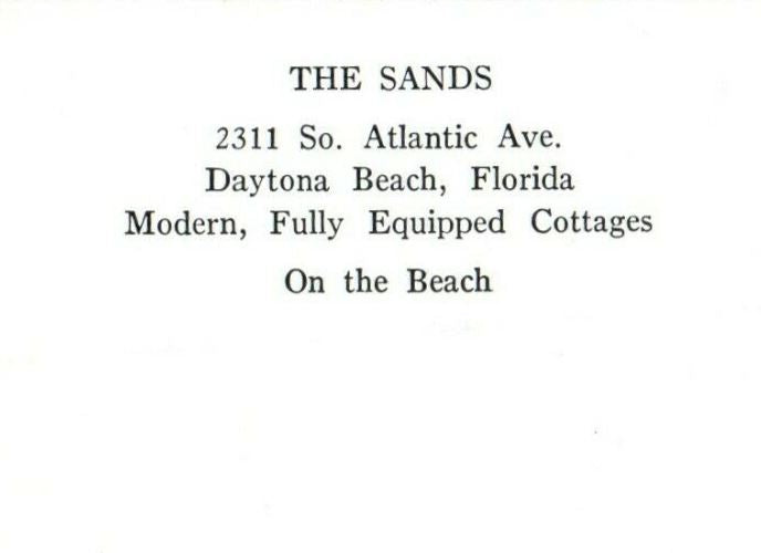 The Sands South Atlantic Avenue Daytona Beach Florida FL, On The Beach Postcard