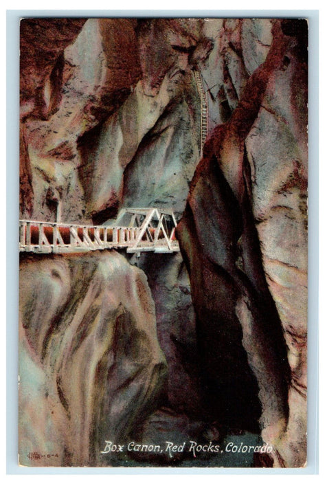c1910 Box Canon, Red Rocks, Colorado CO Unposted Antique Postcard