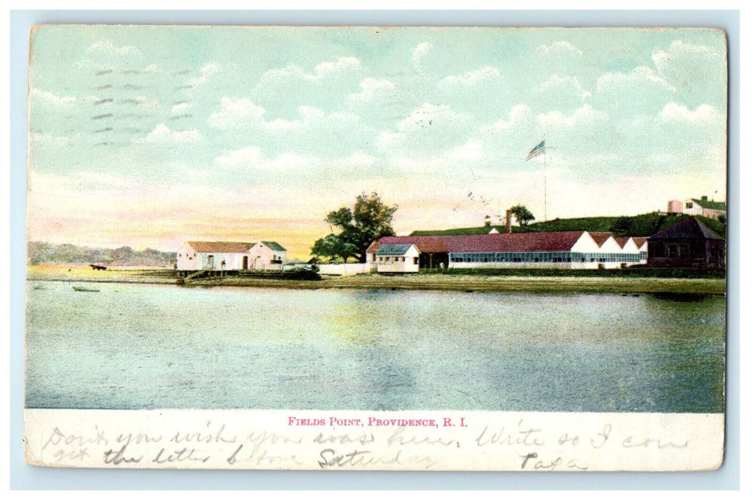 1908 Fields Point Providence Rhode Island RI Posted Antique Postcard