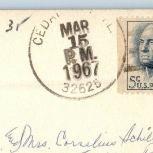 1967 Walx's Fish House Sketch Verona Watson Island Cedar Key Florida FL Postcard