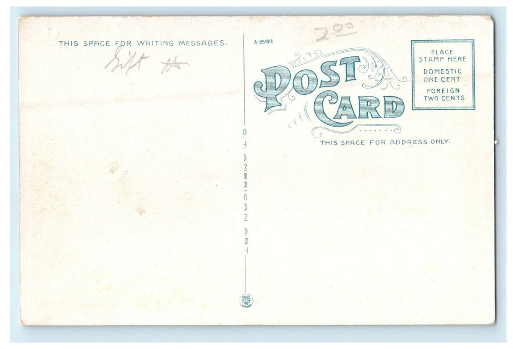 c1920s "Old Chain Bridge" Merrimack River, Newburyport Massachusetts MA Postcard