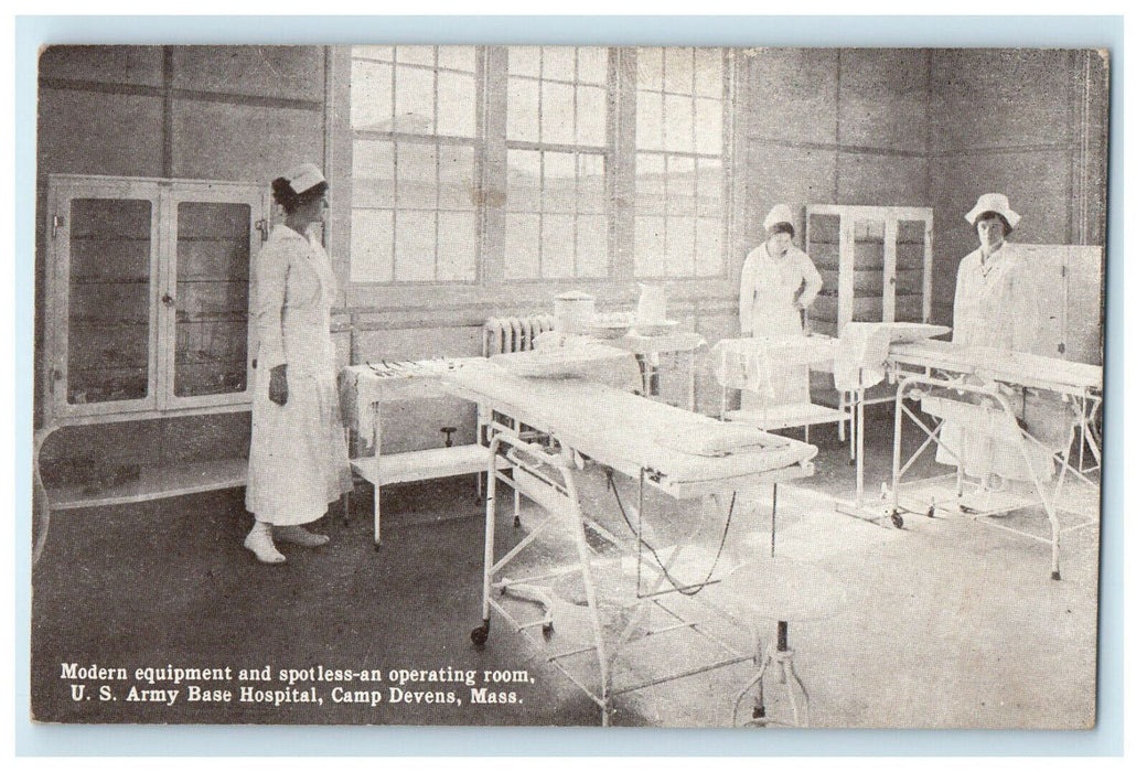 c1920s US Army Base Hospital, Camp Devens Massachusetts MA Unposted Postcard