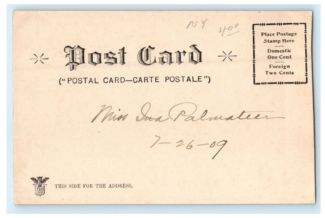 1909 High Buildings and Riverfront, New York NY Posted Antique Postcard