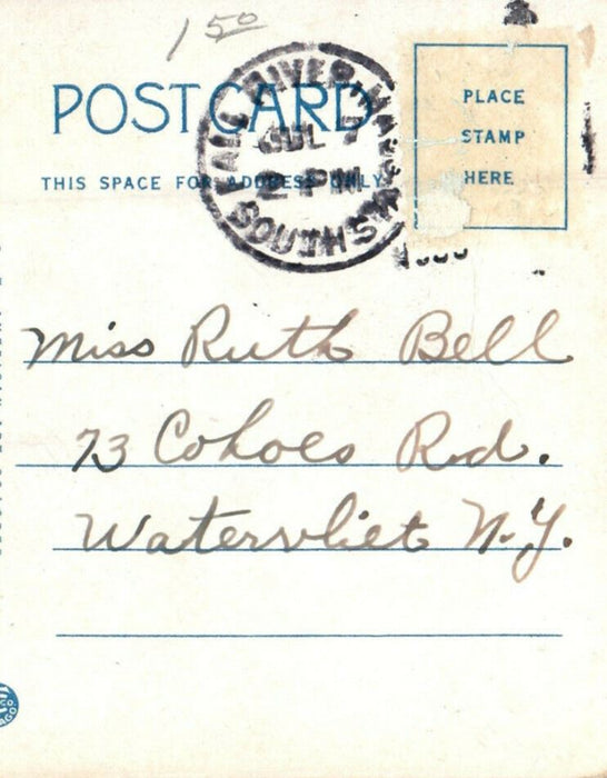c1920s St. Matthews Church, Fall River, Massachusetts MA Posted Postcard
