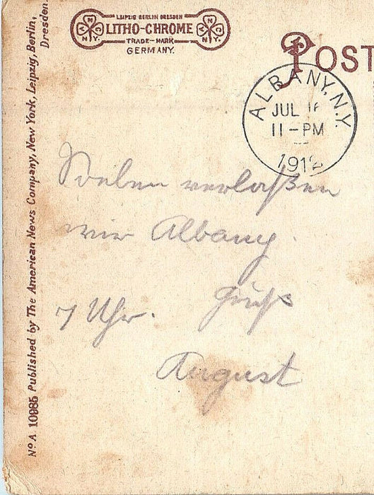 1912 Monument Commemorating The Battle of Lake George New York NY Postcard