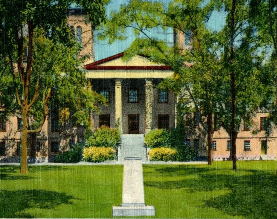 1942 Main Building Wofford College Spartanburg South Carolina SC Postcard