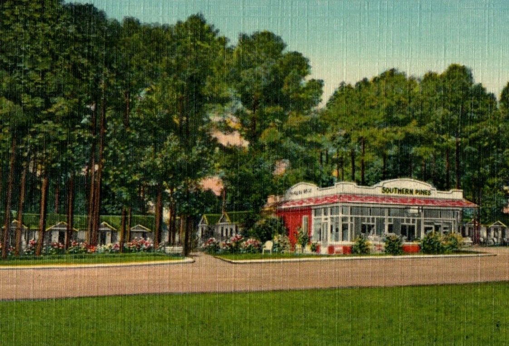 Southern Pines Cottage Court  Motel North Of Florence South Carolina SC Postcard